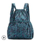 Vintage Drawstring Backpacks Women Large Capacity Flower Ethnic