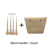 Canvas Inner Pocket Insert with Handles for Classic O Bag Mini