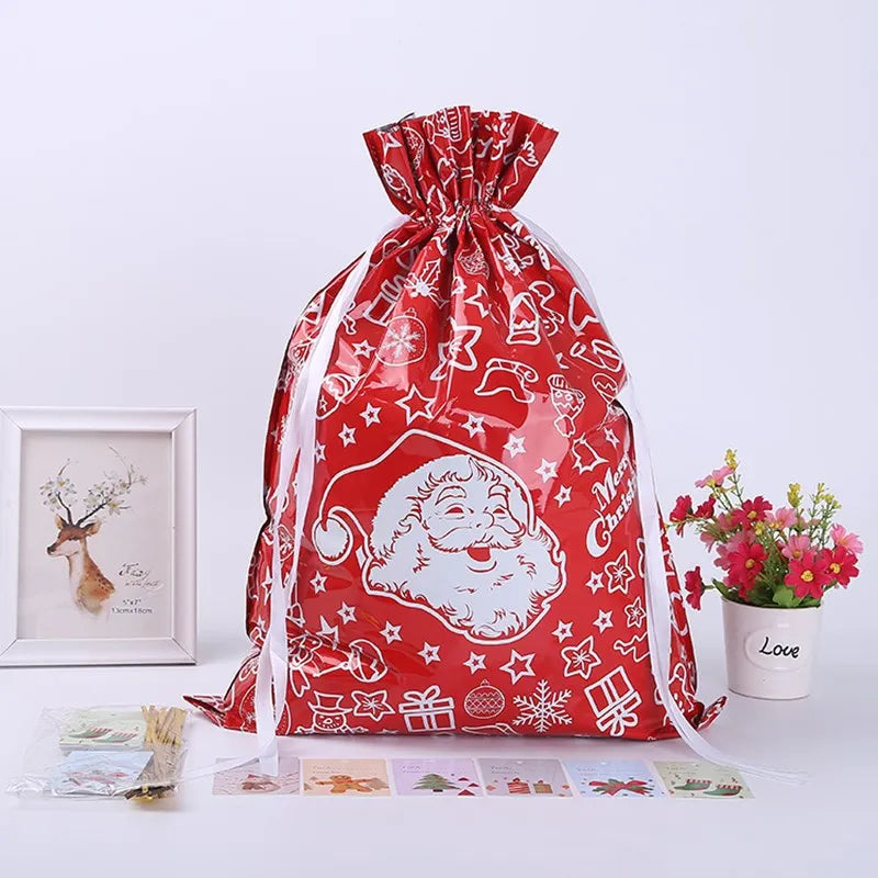 Large Christmas Sacks Drawstring Gift Bags x1