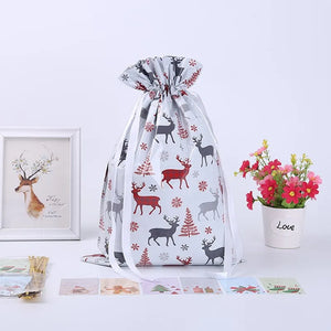 Large Christmas Sacks Drawstring Gift Bags x1