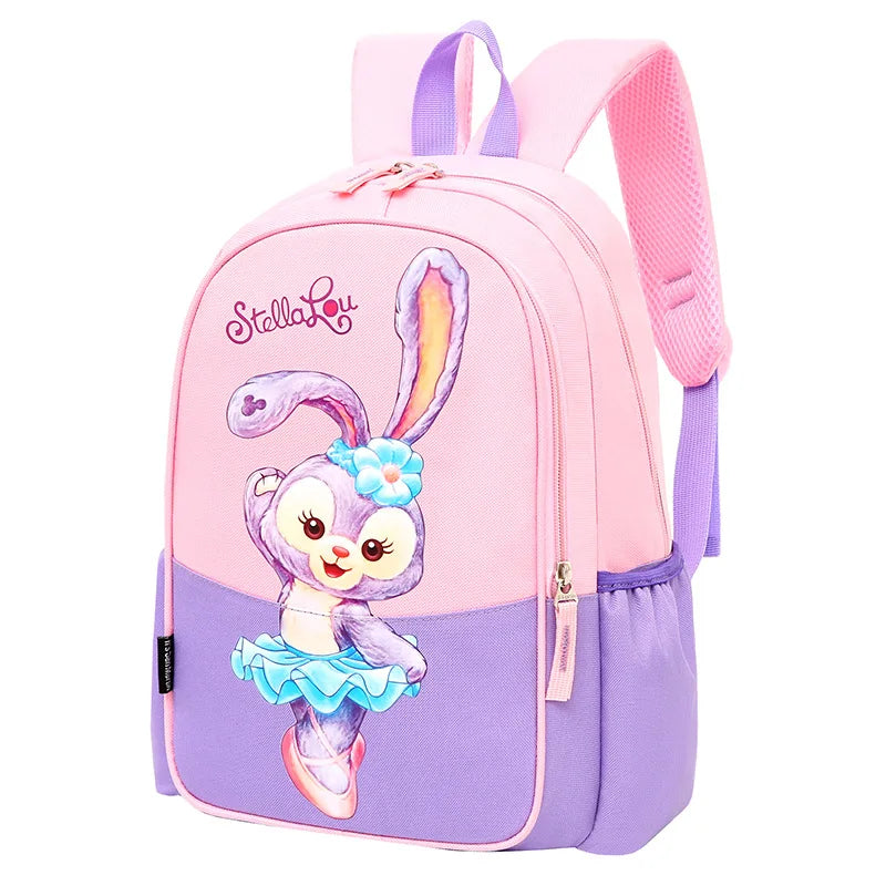 Pink Purple Cartoon Backpack for Girls