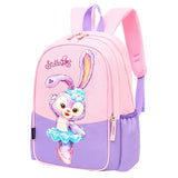 Pink Purple Cartoon Backpack for Girls