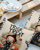 Halloween Pumpkin Branch Waterproof Throw Pillow Covers
