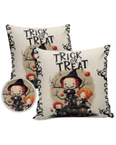 Halloween Pumpkin Branch Waterproof Throw Pillow Covers