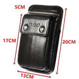 Men Business Leather Waist Pack Belt Bag Vintage Messenger Bag