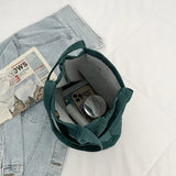 Corduroy Women's Shoulder Bag Large Capacity Retro Canvas Handbag