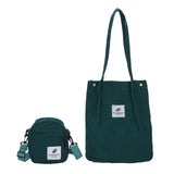 Corduroy Women's Shoulder Bag Large Capacity Retro Canvas Handbag
