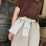 Hip Hop Women Belt Bag Streetwear PU Leather Crossbody Chest Bag Female Purse