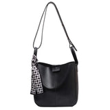 2 Pcs/Set Ribbon Women Tote Bucket Bags Soft Leather Female Handbags
