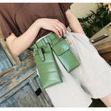 2 Pcs Women Waist Bag Hip Hop Leather Belt Bags Tactical Crossbody Chest Bag
