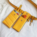 2 Pcs Women Waist Bag Hip Hop Leather Belt Bags Tactical Crossbody Chest Bag