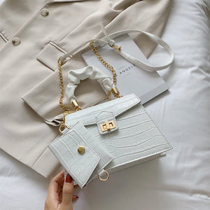 2 Pcs/set Stone Pattern Women's Crossbody Bags Party Tote