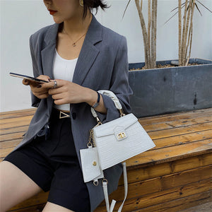 2 Pcs/set Stone Pattern Women's Crossbody Bags Party Tote