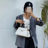 2 Pcs/set Stone Pattern Women's Crossbody Bags Party Tote