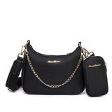 2 Pcs/set Women's Nylon Shoulder Bag Travel Messenger Crossbody Purse