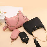 2 Pcs/set Women's Nylon Shoulder Bag Travel Messenger Crossbody Purse