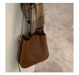 2 Piece Retro Pu Leather Tote Bag Women Handbag