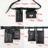 Women's Belt Bag Tactical Waist Bags Leather Flap Fanny Pack