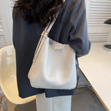 2-Piece Vintage Leather Shoulder Handbag Set for Women