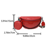 Crocodile Leather Messenger Bag Set for Women Large Capacity Crossbody Chest Bag