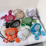 2 Pcs PU Leather Crossbody Saddle Bag & Chain Waist Bag for Women