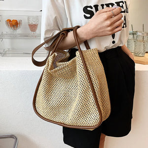Straw Beach Bag Rattan Woven Handbag Shoulder Bag SG389