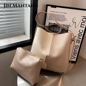 2 Women's Patchwork PU Leather Shoulder Bags for Travel