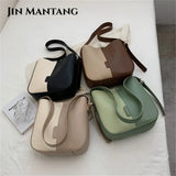 2 Women's Patchwork PU Leather Shoulder Bags for Travel