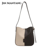 2 Women's Patchwork PU Leather Shoulder Bags for Travel