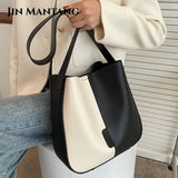 2 Women's Patchwork PU Leather Shoulder Bags for Travel