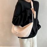 2 Set Solid Women's Purses and Handbags Soft Nylon Shoulder Messenger Bags