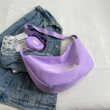 2 Set Solid Women's Purses and Handbags Soft Nylon Shoulder Messenger Bags