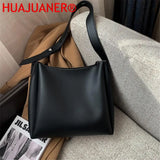2 Casual Tote Bags PU Leather Shoulder Bags for Women Travel Lady Bag