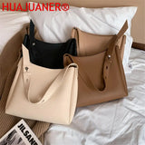 2 Casual Tote Bags PU Leather Shoulder Bags for Women Travel Lady Bag