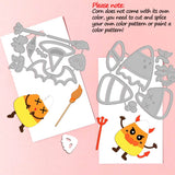 2 Sets Halloween Candy Corn Metal Cutting Dies for DIY Scrapbooking Embossing