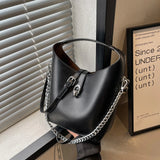 2-Piece Set PU Leather Shoulder & Crossbody Tote Bags for Women
