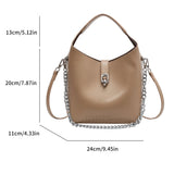 2-Piece Set PU Leather Shoulder & Crossbody Tote Bags for Women