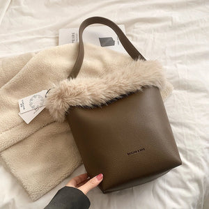 2 Sets PU Leather Shoulder Bags for Women Travel Lady Handbag