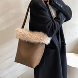 2 Sets PU Leather Shoulder Bags for Women Travel Lady Handbag