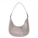 Bright Drill Chain Single Shoulder Bag Shimmer Diamonds PU Leather