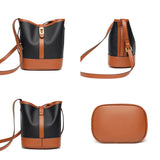 Leather Shoulder Bag Bucket Handbag Large Capacity Tote Sac