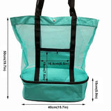 2 in 1 Cooler Picnic Bag Beach Bag Oversized Lightweight Mesh Beach Tote Bag