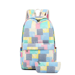 Canvas Student Girl School Backpacks Teenager Girls Leisure Knapsacks