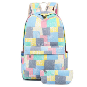 Canvas Student Girl School Backpacks Teenager Girls Leisure Knapsacks