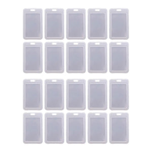 20 Clear Card Holder Cases - ID, Bus, Student Cards Protection