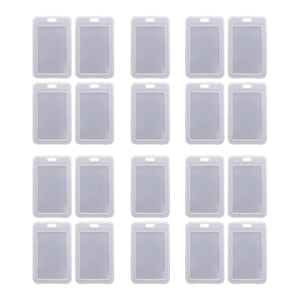 20 Clear Card Holder Cases - ID, Bus, Student Cards Protection
