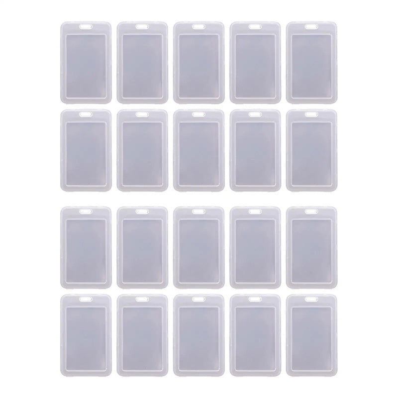 20 Clear Card Holder Cases - ID, Bus, Student Cards Protection
