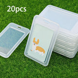 20 Clear Card Holder Cases - ID, Bus, Student Cards Protection