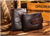 Vintage Cow Leather Men Wallets Male Carteira
