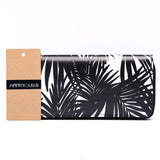 Women's Leaves Marble Printed Wallet Leather Long Purse Zipper Clutch
